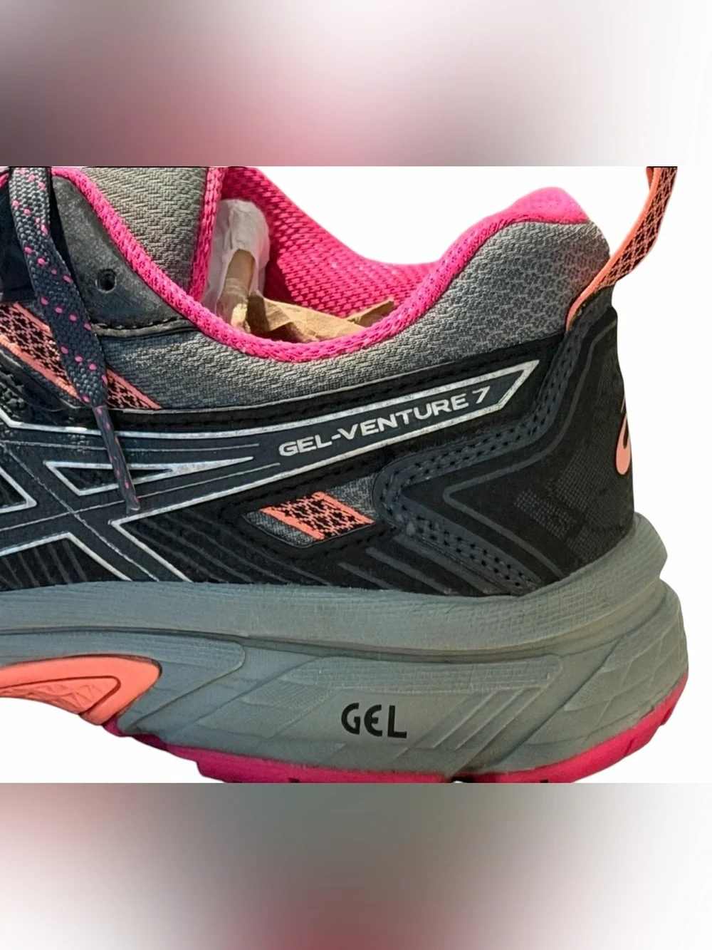 ASICS GEL-Venture 7 Women's Trail Running Shoes Gray/Pink/Orange - Size 10